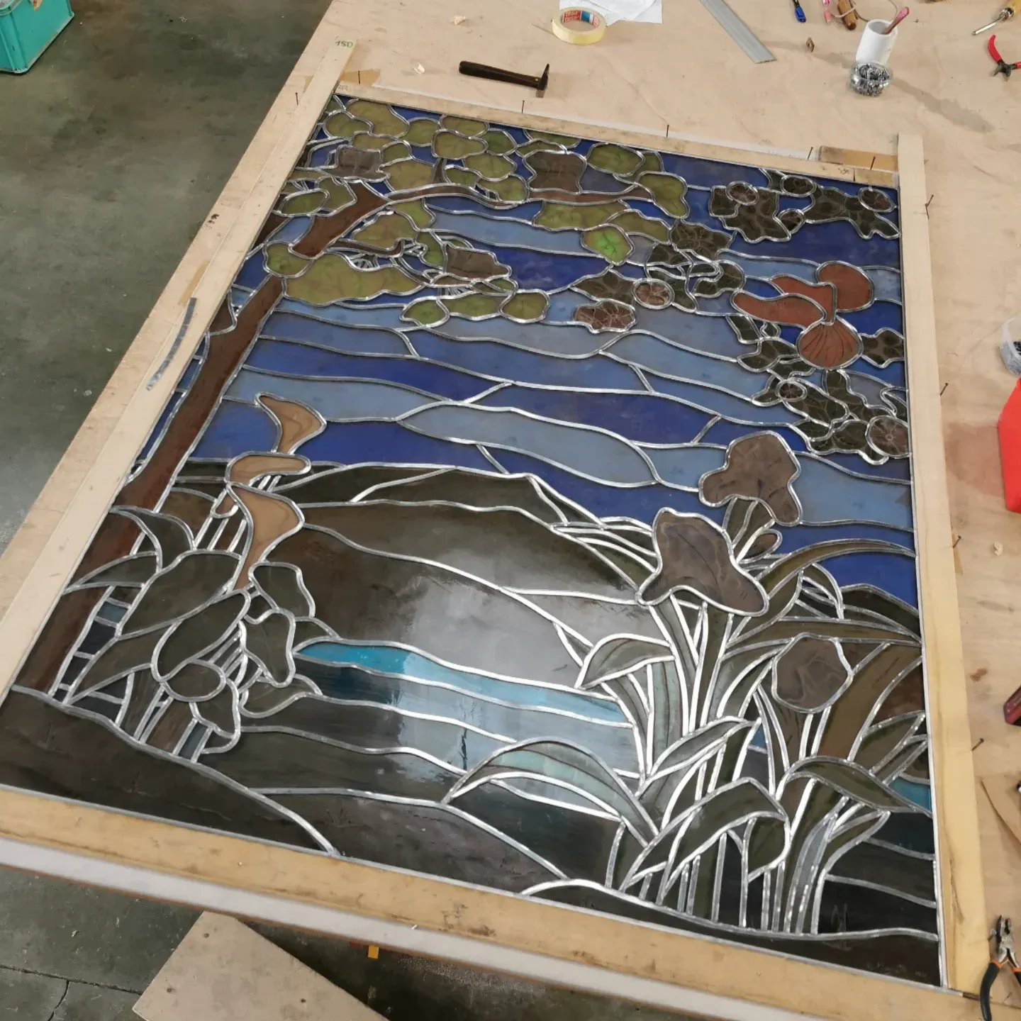 vitrail traditionnel - projet paysage (6)