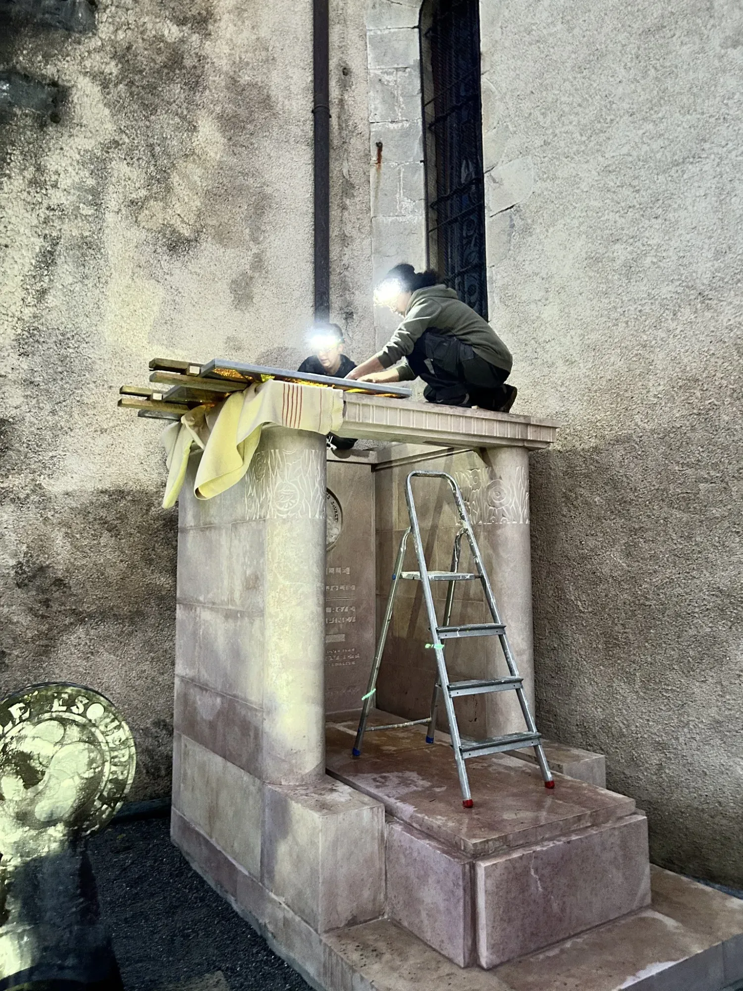 restauration dalle cimetière