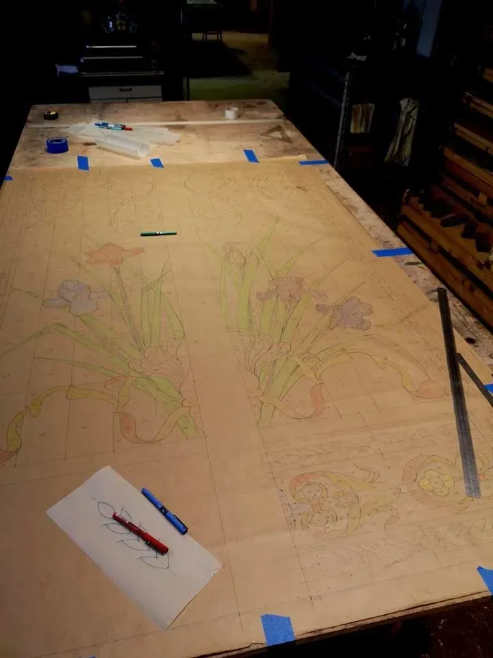 creation vitrail - iris (2)